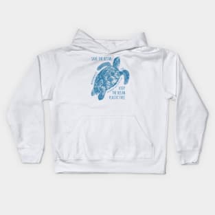 Save the Ocean - Sea Turtle Kids Hoodie